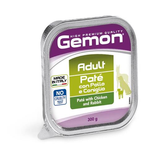 [GEMON DOG ADULT PATE CHICKEN/RABBIT X 300 GR] GEMON DOG ADULT PATE CHICKEN/RABBIT X 300 GR