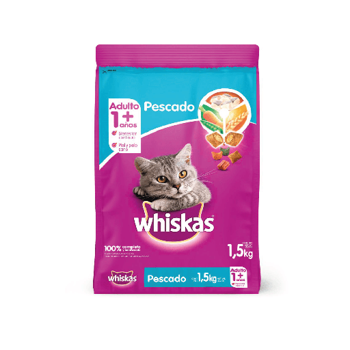 WHISKAS ADULTO PESCADO X 1.5 KG