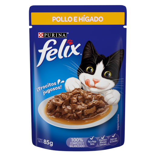 [12434373] FELIX CLASSIC CON POLLO E HÍGADO 85 GR
