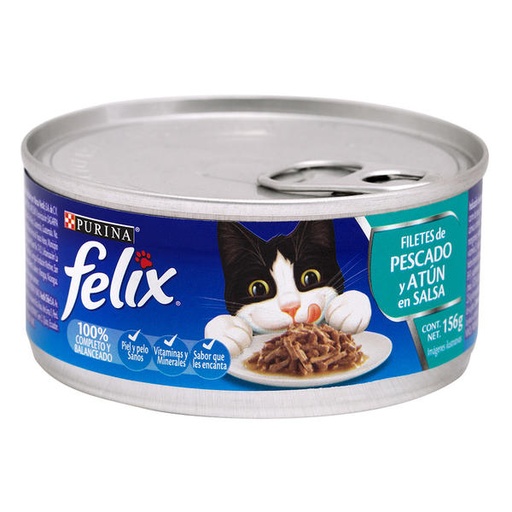 [12355058] FELIX FILETES DE PESCADO Y ATÚN EN SALSA 156 GR